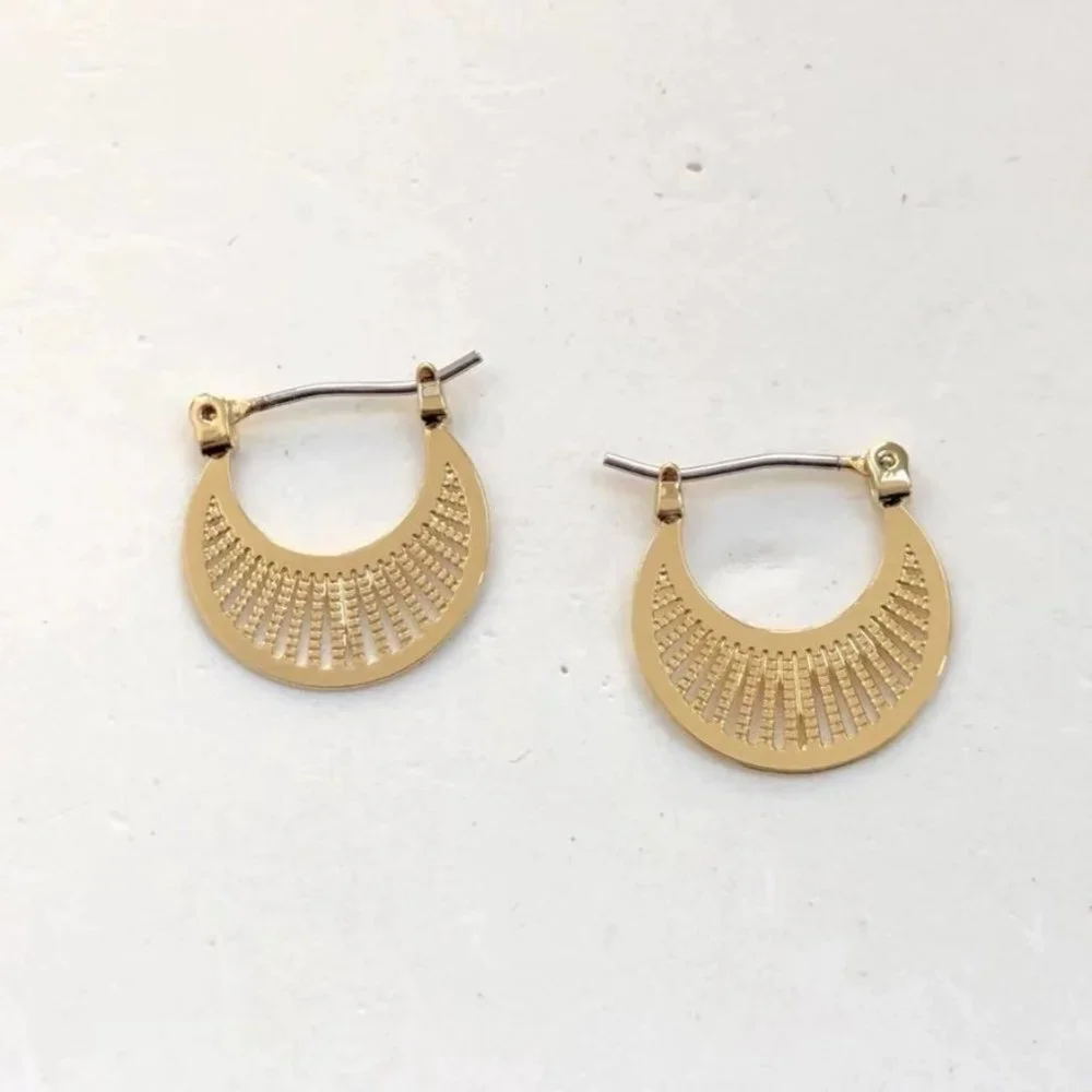 & Other Stories Ray Hoop Earrings Gold